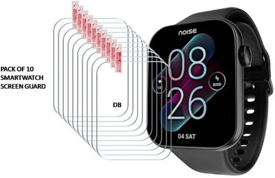 KHWABEEDA Impossible Screen Guard for Noise impact 2 inch HD display bluetooth calling mettlic built functional Crown smart watch ( pack of 10)(Pack of 10)