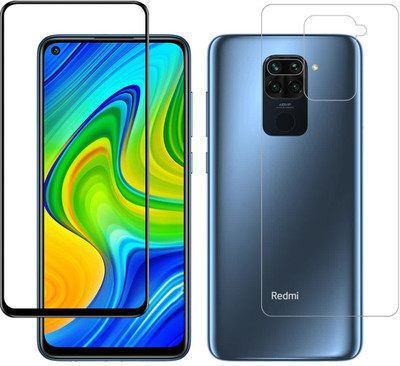YOGKREETI Front and Back Tempered Glass for Redmi Note 9, Note 9(Pack of 2)