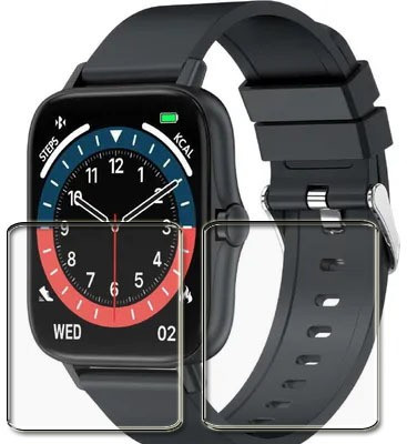 tombik Impossible Screen Guard for D88-Mustard Tempo Smartwatch(Pack of 2)