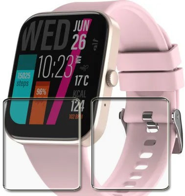 tombik Impossible Screen Guard for D126-Noise Alt Hype Smartwatch(Pack of 2)