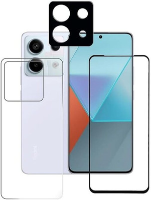 GET PAY Impossible Screen Guard for Tempered Glass for Redmi Note 13 with Edge to Edge front and back screen guard Camera Lens Protector 3in1(Pack of 1)