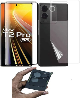GET PAY Impossible Screen Guard for UV Tempered Glass Screen Protector Compatible for vivo T2 Pro 5G Front And Back Screen Guard Protector camera lens camera protector Combo(Pack of 1)