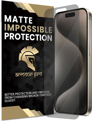 ArmourPro Impossible Screen Guard for iPhone 15 Pro, Apple iPhone 15 Pro, Apple 15 Pro(Pack of 1)