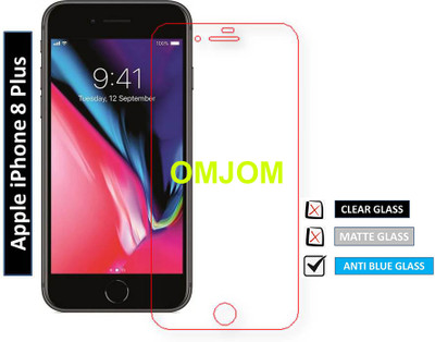 omjom Impossible Screen Guard for Apple iPhone 8 Plus BLUE(Pack of 1)
