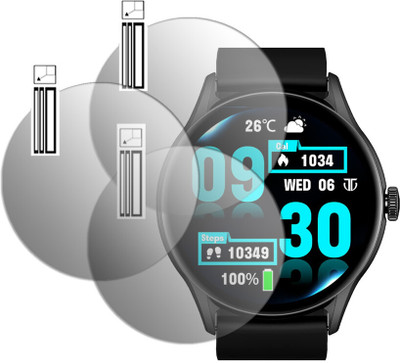 DOUMOF Edge To Edge Screen Guard for Titan Evoke SMARTWATCH(Pack of 3)
