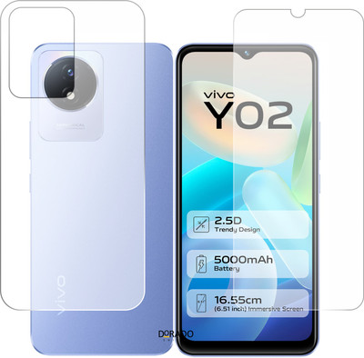 DORADO SHIELD Impossible Screen Guard for vivo y02 front and back screen guard(Pack of 2)
