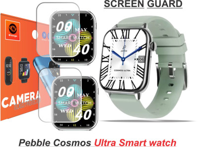 Olonga Impossible Screen Guard for PEBBLE COSMOS ULTRA SMART WATCH(Pack of 2)