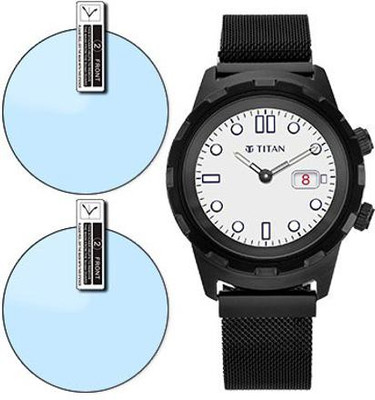 SOMTONE Impossible Screen Guard for Titan Connected X Hybrid Smartwatch(Pack of 2)