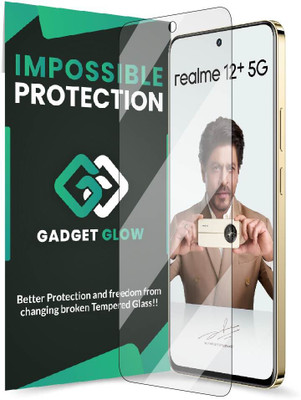 Gadget Glow Impossible Screen Guard for Realme 12 + 5G, Realme 12 Plus 5G, Realme 12 +, Realme 12+(Pack of 1)