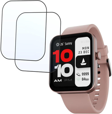 AHWAVEEDA Impossible Screen Guard for Flexible Clear Smartwatch Screen protector for boAt Wave Leap Call(Pack of 2)