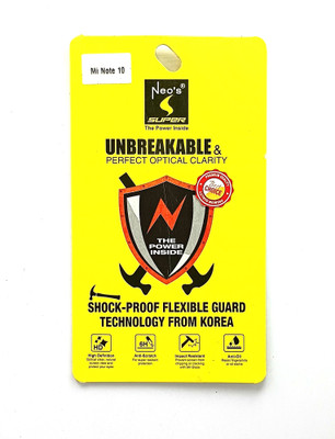oval designs Impossible Screen Guard for Mi Note 10(Pack of 1)