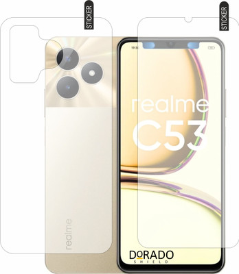DORADO SHIELD Impossible Screen Guard for Realme c53 front and back guard(Pack of 2)