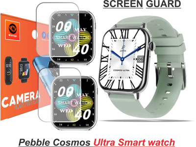 Olonga Impossible Screen Guard for PEBBLE COSMOS ULTRA SMART WATCH(Pack of 2)