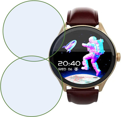 AHWAVEEDA Impossible Screen Guard for Clear View Best Fit Smartwatch Screen protector for Titan Evoke(Pack of 2)