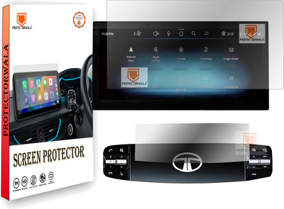 Protectorwala Impossible Screen Guard for Compatible For TATA CURVV 10.25 INCH and STEERING(Pack of 2)