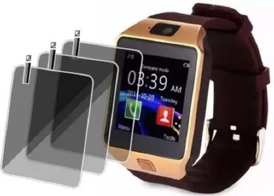 DB Impossible Screen Guard for M9 DZ09 Gold Smartwatch(Pack of 3)