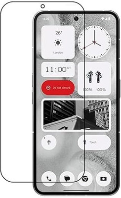 GET PAY Impossible Screen Guard for Edge to Edge Tempered Glass for Nothing Phone 2 5G (6.7 Inch) with Easy Self Installation Kit | Black(Pack of 1)