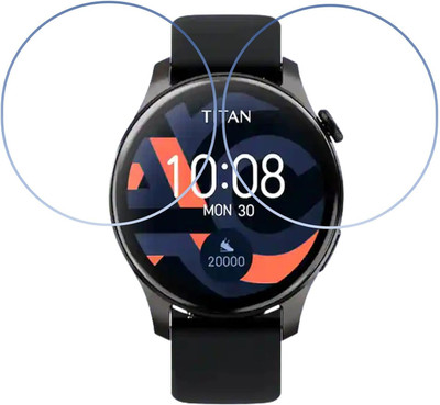 AHWAVEEDA Impossible Screen Guard for Super Glossy Fingerprint resistant Smartwatch Screen protector for Titan Talk(Pack of 2)
