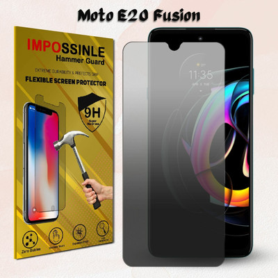 FCS Edge To Edge Screen Guard for Moto E20 FusionMatte Screen Guard, Motorola Moto E20 Fusion, 9H Anti Shock Flexible Screen Protector(Pack of 1)