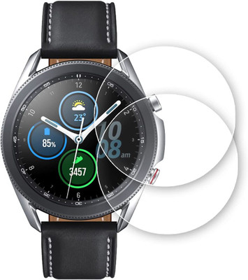 AHWAVEEDA Impossible Screen Guard for Tempered Glass Screen Guard Protector for Samsung Galaxy Watch 3 41MM (Transparent) Edge to Edge Full Screen(Pack of 2)