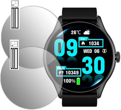 DOUMOF Edge To Edge Screen Guard for Titan Evoke SMARTWATCH(Pack of 2)