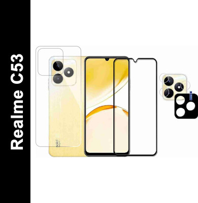 KANCHA Front and Back Tempered Glass for REALME C53(Pack of 3)