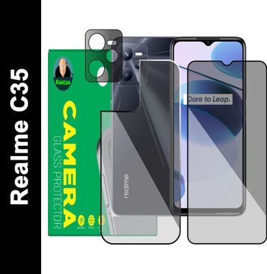 KANCHA Front and Back Screen Guard for Realme C35(Pack of 3)