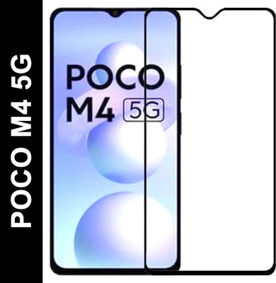 DMJHP Edge To Edge Tempered Glass for POCO M4 5G(Pack of 1)