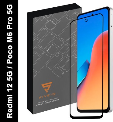 FIVE-O Tempered Glass Guard for Redmi 12 5G, Poco M6 Pro 5G(Pack of 1)