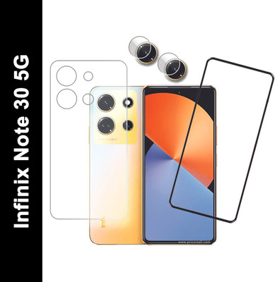 FINCH Front and Back Tempered Glass for INFINIX NOTE 30 5G(Pack of 3)