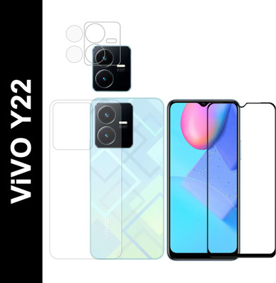 Vatsin Front and Back Tempered Glass for ViVO Y22(Pack of 3)