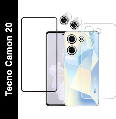 Olonga Front and Back Tempered Glass for TECNO CAMON 20(Pack of 3)