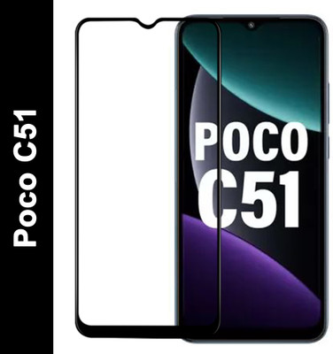 VAlight Edge To Edge Tempered Glass for POCO C51, poco c51(Pack of 1)