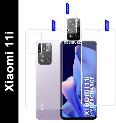 DESIBUZZ Front and Back Tempered Glass for Xiaomi 11i, {Flexible}, Camera Lens(Pack of 3)
