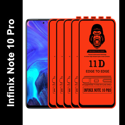Laxdom Edge To Edge Tempered Glass for INFINIX NOTE 10 PRO(Pack of 5)