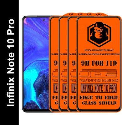 TWIGLO Edge To Edge Tempered Glass for INFINIX NOTE 10 PRO(Pack of 4)