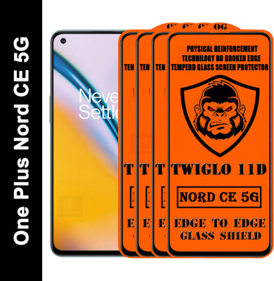 TWIGLO Edge To Edge Tempered Glass for ONEPLUS NORD CE 5G(Pack of 4)