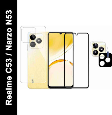 KANCHA Front and Back Tempered Glass for REALME C53, REALME NARZO N53(Pack of 3)