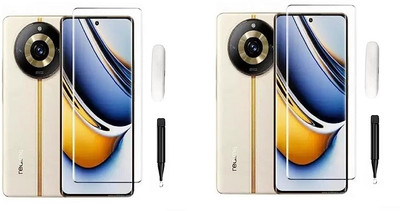 NIMMIKA ENTERPRISES Nano Glass for Realme Narzo 60 Pro 5G(Complete coverage | High-quality material | Ultra-thin design | UV-curing process)(Pack of 2)