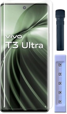 NIMMIKA ENTERPRISES Nano Glass for Vivo T3 Ultra 5G(Complete coverage | High-quality material | Ultra-thin design | UV-curing process | Superior clarity and brightness | Enhanced touch sensitivity)(Pack of 1)