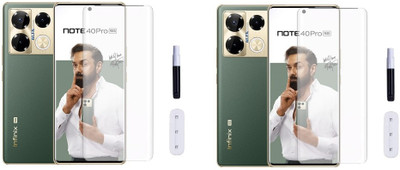 NIMMIKA ENTERPRISES Nano Glass for Infinix Note 40 Pro 5G(Complete coverage | High-quality material | Ultra-thin design | UV-curing process | Superior clarity and brightness | Enhanced touch sensitivity)(Pack of 2)
