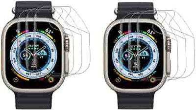 Guardor Nano Glass for Apple Watch Ultra 49mm SmartWatch Screen Guard Scratch Guard Full Screen Protector Compatible for Apple Watch Ultra 49mm Unbreakable Screen Guard Pack Of 6(Pack of 6)