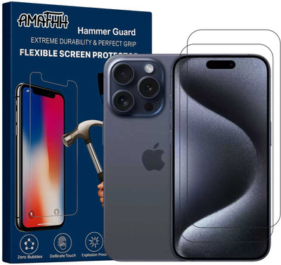 Amafhh Nano Glass for iPHONE 15 Pro Flexible Screen Protector Pack of 2(Pack of 2)