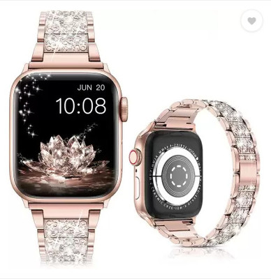 THJDG Nano Glass for Apple Watch series And SE 42mm 44mm 45mm Diamond Stainless Steel Smart Watch 26.05.2019(Pack of 2)