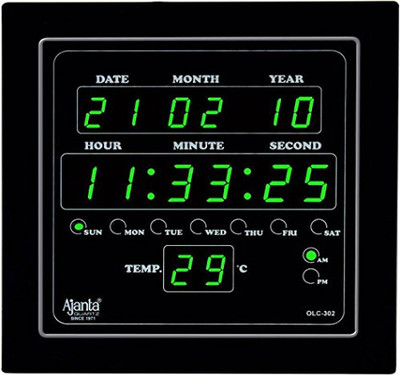 TIMEZONE Nano Glass for Ajanta Quartz Digital Green Led Square Wall Clock Olc - Glass) - Copy (2)(Pack of 1)