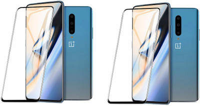 NIMMIKA ENTERPRISES Nano Glass for Advanced Black Border Tempered Glass Protector for OnePlus 7 Pro(Pack of 2)