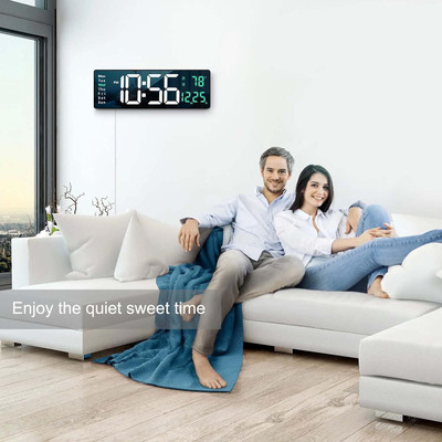 PrimeWatch Nano Glass for Digital Wall Clock with Seconds, Auto DST 04 - Copy (3)(Pack of 1)