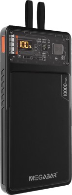 MEGABAR 10000 mAh 22.5 W Power Bank(Black, Lithium-ion, Fast Charging, Quick Charge 3.0 for Mobile)