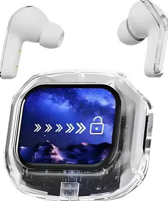 Earstirke Nano Glass for Earstrick Earbuds TWS 5.1 Large Screen Dual LED Digital Display Touch Bluetooth Headphones Mini Compact Portable Sports Waterproof Stereo In Ear Earphones(Pack of 1)