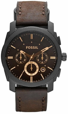 Varsha Nano Glass for Fossil Men Leather Machine Analog Black Dial Watch-Fs4656, Band Color-Brown - Copy (4)(Pack of 2)